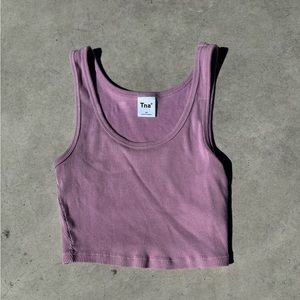 purplish pink crop top